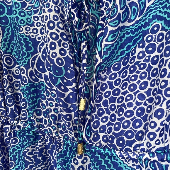 Trina Turk  vacation here I am.  Blue Tunic  Bathing Suit Cover Up Medium - Picture 4 of 9